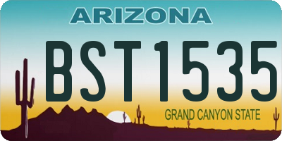 AZ license plate BST1535