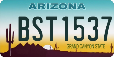 AZ license plate BST1537