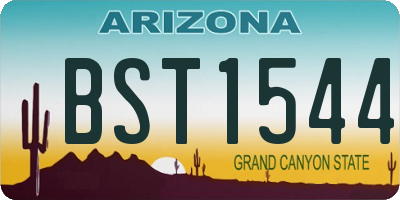 AZ license plate BST1544