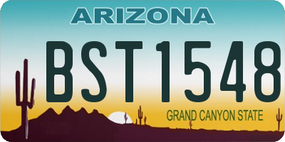 AZ license plate BST1548