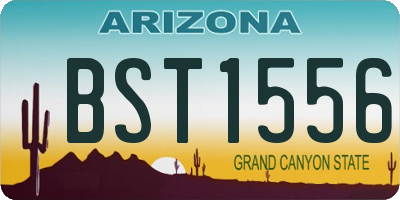 AZ license plate BST1556