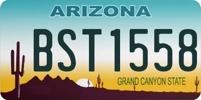 AZ license plate BST1558