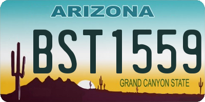 AZ license plate BST1559