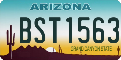 AZ license plate BST1563