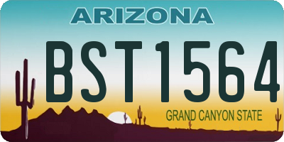 AZ license plate BST1564
