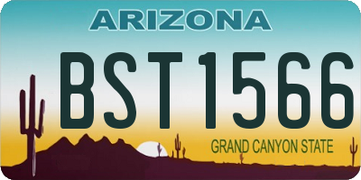 AZ license plate BST1566
