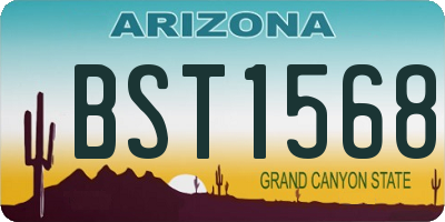 AZ license plate BST1568