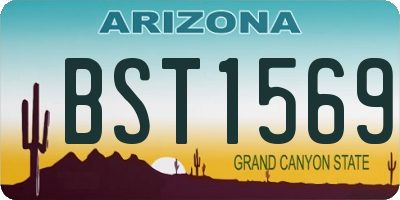 AZ license plate BST1569