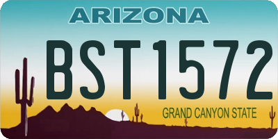 AZ license plate BST1572