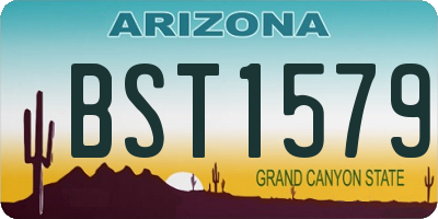 AZ license plate BST1579