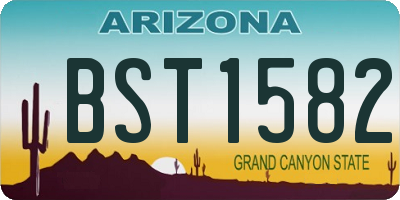 AZ license plate BST1582