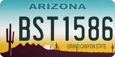 AZ license plate BST1586
