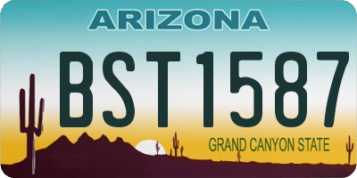 AZ license plate BST1587
