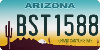 AZ license plate BST1588