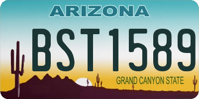 AZ license plate BST1589