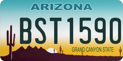 AZ license plate BST1590