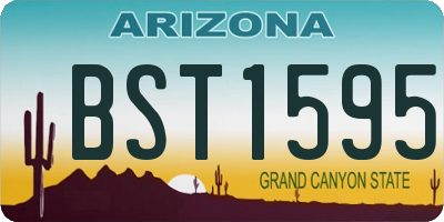 AZ license plate BST1595