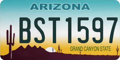 AZ license plate BST1597