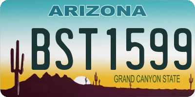 AZ license plate BST1599