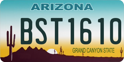 AZ license plate BST1610