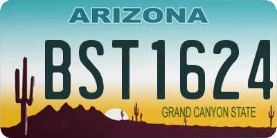 AZ license plate BST1624
