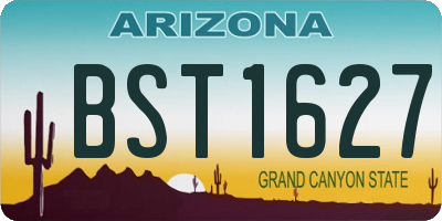 AZ license plate BST1627