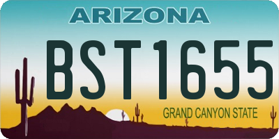 AZ license plate BST1655
