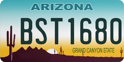 AZ license plate BST1680