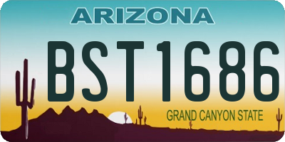 AZ license plate BST1686