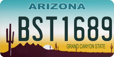 AZ license plate BST1689