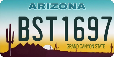 AZ license plate BST1697