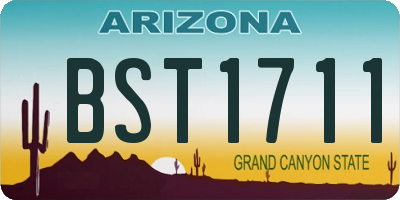 AZ license plate BST1711