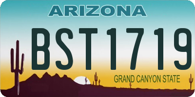 AZ license plate BST1719