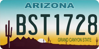 AZ license plate BST1728