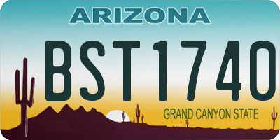 AZ license plate BST1740