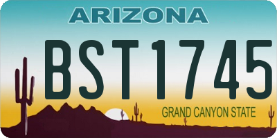 AZ license plate BST1745