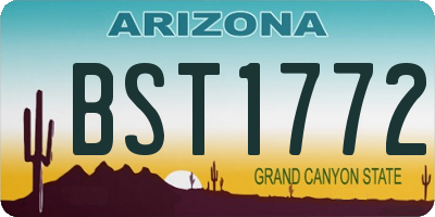 AZ license plate BST1772