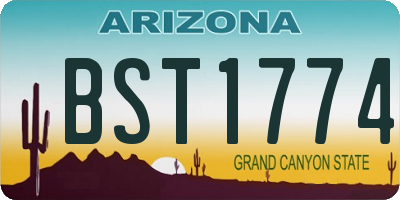 AZ license plate BST1774