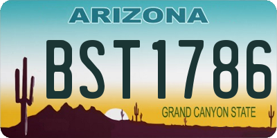 AZ license plate BST1786