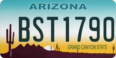 AZ license plate BST1790