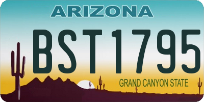 AZ license plate BST1795