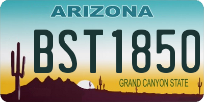 AZ license plate BST1850