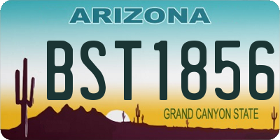 AZ license plate BST1856