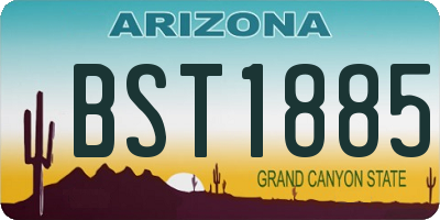 AZ license plate BST1885