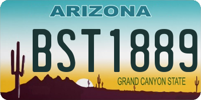 AZ license plate BST1889