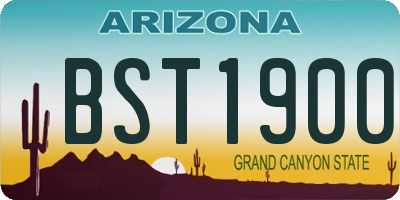 AZ license plate BST1900