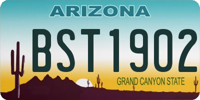 AZ license plate BST1902