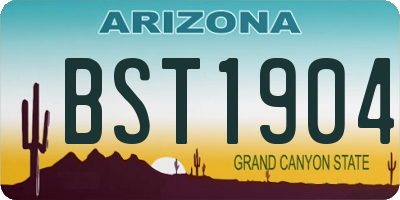 AZ license plate BST1904