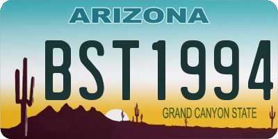 AZ license plate BST1994