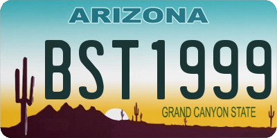 AZ license plate BST1999